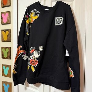 Disney Black Sweatshirt with Colorful Accents